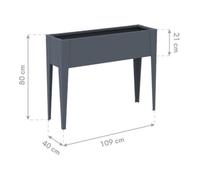 50NRTH GmbH Westmann Bac de jardin surélevé VenduraL Anthracite 40 × 109 × 80 cm Quantité:1