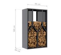 50NRTH GmbH Westmann Castra B Rangement à bois de cheminée Anthracite 50 × 95 × 160 cm Quantité:1