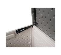 50NRTH GmbH Westmann Coffre de jardin en plastique Alba 380 L Crème 63 × 128 × 64 cm Quantité:1
