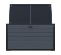 50NRTH GmbH Westmann Coffre de jardin en plastique Silva 570L Anthracite XXL 74 × 150 × 66 cm Quantité:1