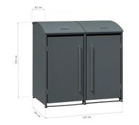 50NRTH GmbH Westmann Mülltonnenbox Moderna 2 2x240 L 83 × 139 × 135 cm Quantité:1