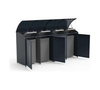 50NRTH GmbH Westmann Mülltonnenbox Moderna 4 4x240 L 83 × 278 × 135 cm Quantité:1