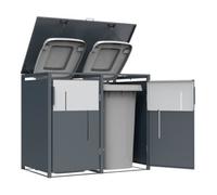 50NRTH GmbH Westmann Mülltonnenbox Tonus 2 2 x 240L Anthracite 80 × 132 × 116 cm Quantité:1