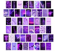 50P images esthétiques violettes pour collage mural, ensemble d'impression de collage au néon, décoration de chambre euphorie pour filles, impressions d'art mural pour chambre, affichage de photos