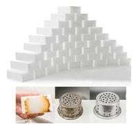 50Packs Éponge Magique en Melamine Blanc, Gomme Magique Melamine Eponge Vaisselle pour Paroi de Douche, Salle de Bain, Cuisine, Voiture, Élimine Taches Tenaces sans Effort