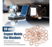 50pc 10mm Dia Interne rondelle cuivre étanchéité joint