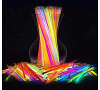 50pc Lumineux Glow Stick Party Pack Bo?te avec Bracelets, Lunettes, Bandeaux, Fleur, Boule + Batons Fluorescents étanches pour Enfants, Fête, Festival, Concert - Diverses Couleurs