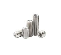 50pcs 2 4 5 6 8 304 douille hexagonale en acier inoxydable, pointe de tasse, boulon sans tête, vis réglage(304 Steel/1/4",2-56)