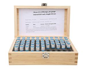 50pcs 2.5 2.99mm Plug Pin Gage Set 0.001mm Tolérance Roulement En Acier Outil De Précision Plug Gage Set Métrique Pin Gage Plug Gage vérification de l'emplacement taille du trou