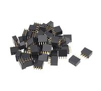 50Pcs 2.54mm Pas 2x4 broches Double Rangée Connecteur Droit Femelle Pin En-tête Bande PCB Board Socket