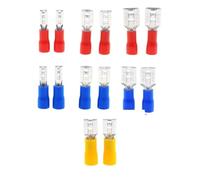 50Pcs 2.8mm 4.8mm 6.3mm Insulated Seal Spade Wire Connector Female Crimping Terminals Electrical Crimp Terminal Set NWPNLXEA(2.8MM RED)