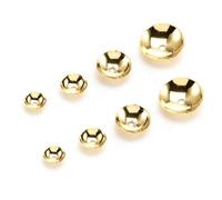 50pcs 3-10mm or en acier inoxydable bouchons de perles rondes perles d'espacement pour la fabrication de bijoux composants de bricolage accessoires en gros-or-trou de 8x1.2mm