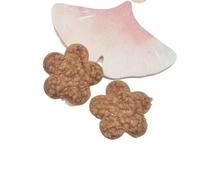 50Pcs 38mm Soft Plush Padded Patches Flower Appliques For DIY Clothes Crafts Hat Bag Gloves Socks Sewing Accessories(Color 6)