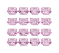 50pcs 3g en forme de diamant crème pour le visage bouteilles cosmétiques pour ombre à paupières ongles poudre bijoux crème lotion bricolage stockage d'échantillons (rose)