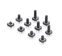50PCS 4.5x4.5mm Panel PCB Momentary Tactile Tact Push Button Switch DIP 4pin 4.5x4.5x3.8/4.3/5/6/7/8/9/10 MM 4.5 * 4.5 * 4.3MM NWPNLXEA(4.5x4.5x7)