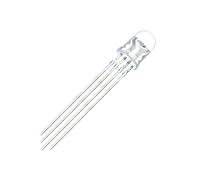 50pcs 5 mm en couleur LED RGB rouge/vert/bleu quatre pieds de couleur transparente de surboux diode lumineuse,Anode