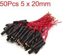 50pcs 5 x 20mm Porte-fusible AGC Inline Type à vis câble Connexion pour Voiture