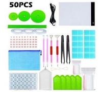 50pcs 5d diy diamant peinture outil boîte à outils artisanat ensemble