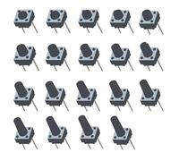 50PCS 6X6mm H=4.1/4.3/4.5/5/6/7/8/9/10/11/12/13mm Black Push Button Momentary Tact Button Switch Middle Two Pin DIP NWPNLXEA(6x6x12mm)