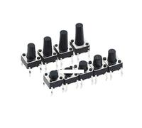 50PCS 6x6mm Panel PCB 6X6X5/4.3/6/7/8/9/10/12MM Tact Switch Push Button Switch 12V 4PIN DIP Switch For TV/Toys/home NWPNLXEA(6x6x6mm)