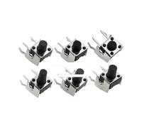 50PCS 6x6mm Tact Switch Push Button Switch 6 * 6 * 4.3/5/6/7/8/9/10/12mm Horizontal holder 4 Pin DIP Switch NWPNLXEA(6x6x10MM)