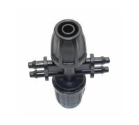 50pcs 8/11mm à 4/7mm connecteur de tuyau à 6 voies avec écrou de verrouillage outils de jardinage et équipement connecteur de tuyau d'eau