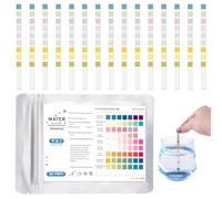 50Pcs 9 En 1 Bandelettes de Test pH pour Eau de Piscine et Spa, Test Eau Potable Bandelette Testeur Dureté de L'eau pour Aquarium, Pool Teststreifen pour Analyse pH Nitrites Chlore Dureté Piscine