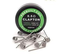 50PCS Alien Clapton Coils Bobbins Prefabricated Wire Spools A1 Fused Clapton Hive Quad Tiger Replacement Coils (50 x clapton coils 0.5 ohm)