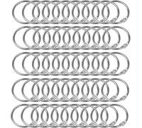 50pcs Anneaux Articulés Classeurs Reliure, Anneaux De Livre 3cm, Anneaux De Reliure, Anneaux De Carte Index En Argent, Anneaux Métalliques, Pour Cartes Document Echantillon