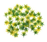 50pcs Arbre Miniature Plantes Herbes Paysage Accessoires Maison de Ornement - Jaune