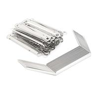 50PCS Attaches Papier 2 Trous Clips de Dossier Métal Prong Pinces de Reliure 80mm pour A4 350 Feuilles