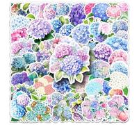 50pcs / autocollants à fleurs set, étanche à l'étanchéité des autocollants floraux l'hydratme mignon thème exquis décoratif pour les journaux, planificateurs, calendriers, bouteilles d'eau