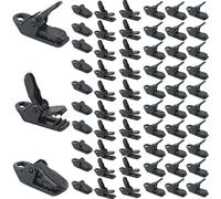 50pcs/ Bag Black Tent Clips,Windproof For Awning Clamps Plastic Wind Rope Awnings Clip Camping Tent Se Fixed For Outdoor