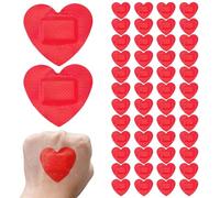 50pcs bandages pour blessures, imperméables et respirants cardiaques, adhésifs bandaids mignons arrêtent de saigner des petites blessures et accélérer la guérison des plaies