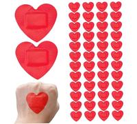 50pcs bandages pour blessures, imperméables et respirants cardiaques, adhésifs bandaids mignons arrêtent de saigner des petites blessures et accélérer la guérison des plaies