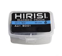 50pcs Barb Fishing Hooks for Carp - High Carbon Steel Fishhooks in sizes #2, #4, #6, #8 - Professional Terminal Tackle Hooks (Number 6)