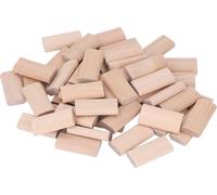 50PCS Bloc de chevilles en hêtre pour le travail du bois 6x20x40MM