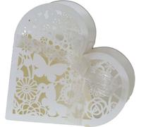 50pcs Boîtes à Bonbons de Mariage, Amour Forme de Coeur Creux Boîte à Bonbons Boîtes à Cadeaux de Mariage Romantique Favors Mignon Boîte à Chocolats