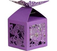 50pcs boîtes de bonbons de mariage, 3D papillon design de luxe Lase Cut Party mariage faveur de bonbons boîte cadeau de chocolat décorations de table
