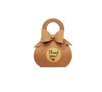 50pcs boîtes de faveur faveurs de mariage carte-cadeau pour mariage anniversaire baptême communion fête remise des diplômes petite boîte-cadeau (Marron)