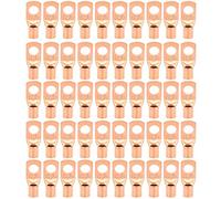 50pcs Borne de cosse à anneau en cuivre SC10-6 anneau de cuivre cosse Terminal nez de cuivre pressé à froid connecteur de borne série SC cuivre rouge