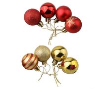 50PCS Boules de Noël 4CM Ornaments PET Incassables