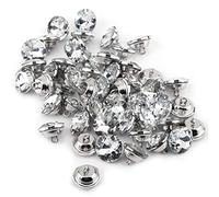 50pcs boutons de diamant, boutons de cristal lumineux bricolage décoration d'artisanat pour vêtements artisanat tête de lit canapé(25mm)
