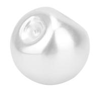 50pcs boutons de perles pour la couture, boutons de perles rondes en plastique avec trou boutons de perles artificielles boutons de perles blanches pour la couture de bricolage(8mm)