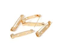 50pcs broche en métal broches de Base broches broche Base vierge for bijoux à bricoler soi-même faisant des fournitures de broche(Gold2,30 mm)
