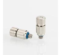 50pcs Bulle d'atomiseur à haute pression Système de refroidissement extérieur, aménagement paysager, irrigation à la serre Stainless Steel-2 Sections 0.15mm hole diameter