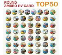 50pcs Carte Amiibo Animal Crossing, Rv Rond Cartes Rares Pour Animal Crossing New Horizons