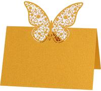 50pcs Cartes de Table de Mariage Pour Décoration de Table, Découpe Laser Papillon Siège Cartes de Table Pour Tables, Nom de Mariage Cartes de Table Parfaites