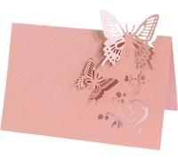 50PCS Cartes de Table Papillon 3D, Cartes de Table Papillon 3D Cartes de Table Nom Elégant Pour Décoration de Table Réception Party