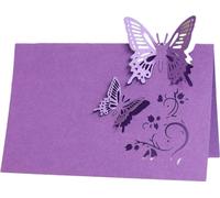 50PCS Cartes de Table Papillon 3D, Cartes de Table Papillon 3D Cartes de Table Nom Elégant Pour Décoration de Table Réception Party